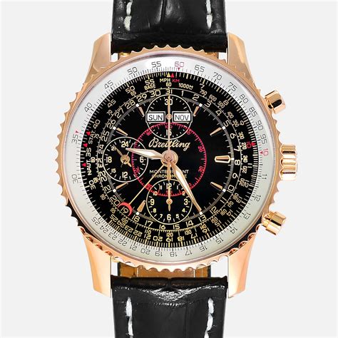 breitling navitimer montbrillant datora watch rose gold|Breitling Navitimer gold bezel.